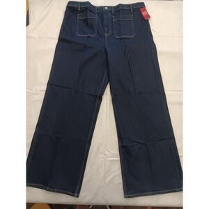 Spanx Easy Flare Jeans Marina Dark Wash Plus Size 3X Tall Shaping Denim 22076T